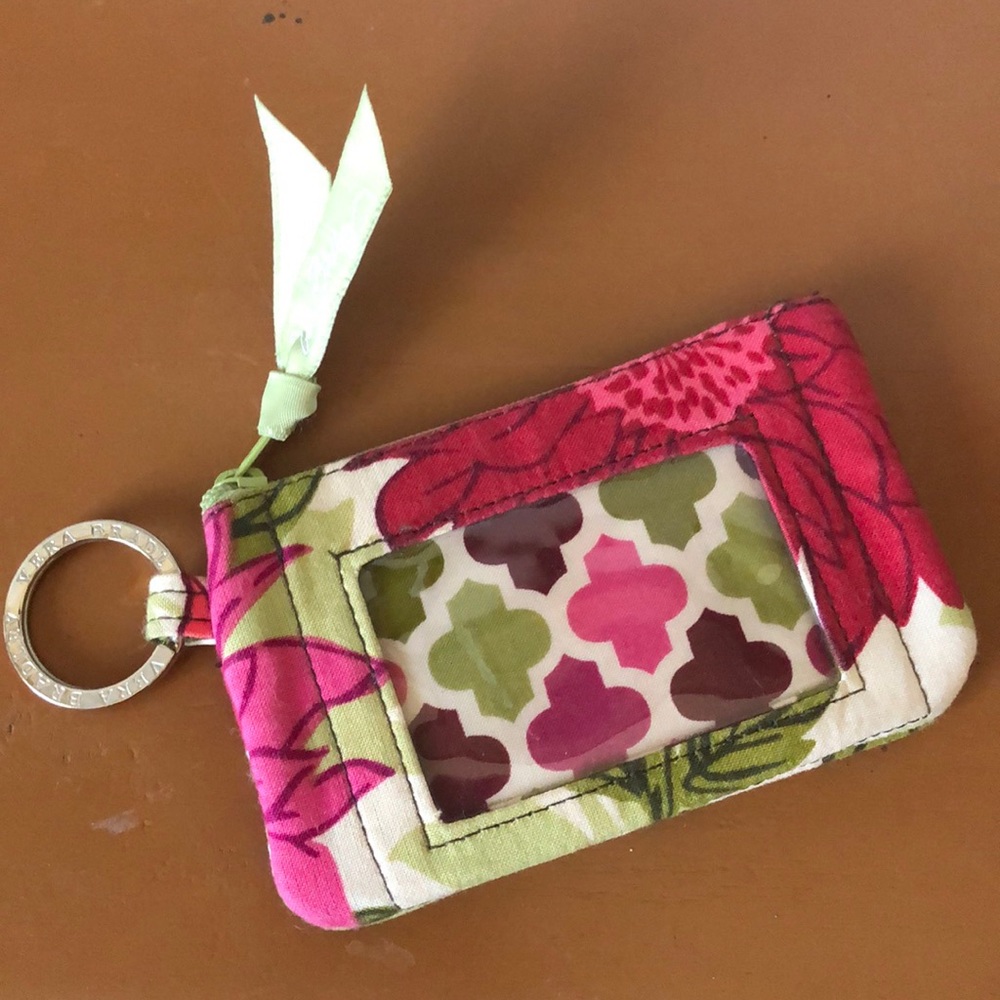 Vera Bradley Card Holder Key Ring EUC
